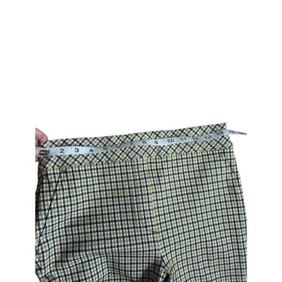 SPANX Flare Dijon Plaid Knit Pants SZ L Preppy Houndstooth check Classic - Picture 6 of 10